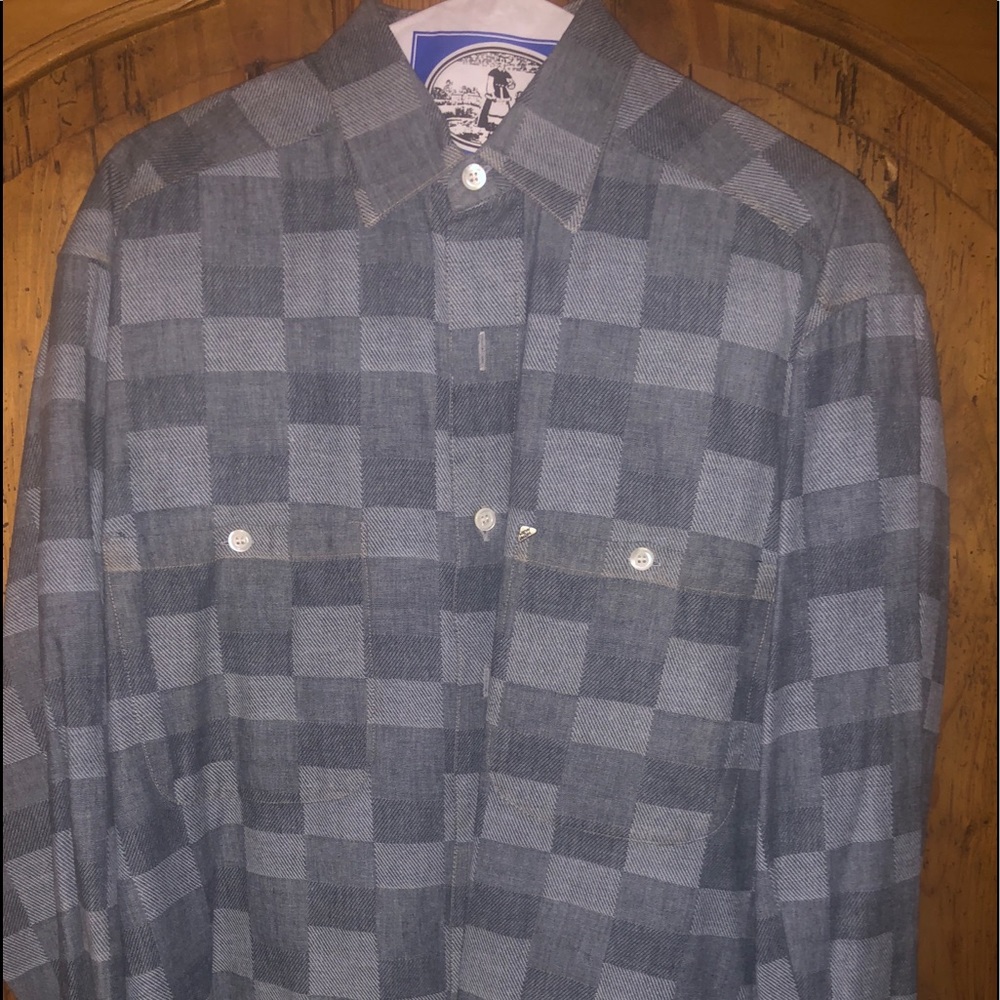 Men’s casual bottom down shirt, 3 tones gray: